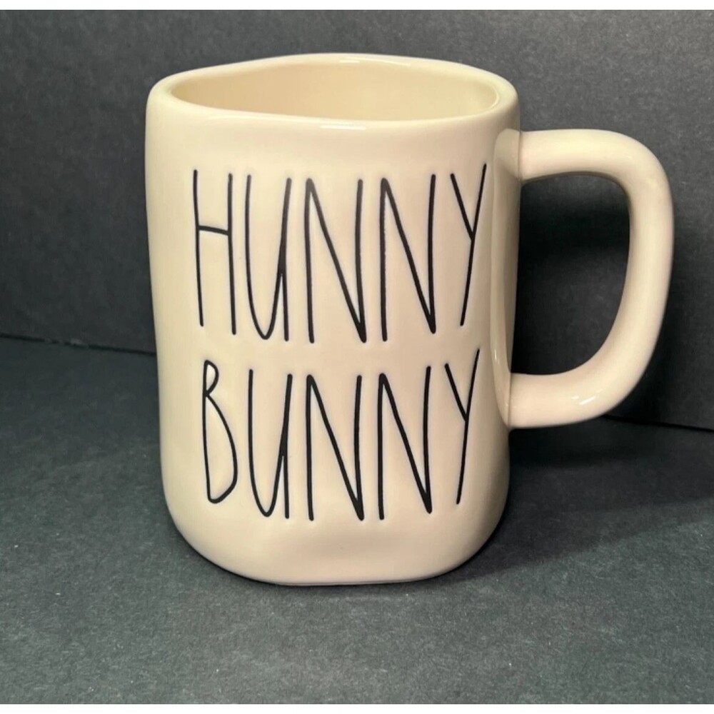 NEW Rae Dunn "Hunny Bunny" Easter Ceramic Mug Holiday 16 OZ Heavy duty